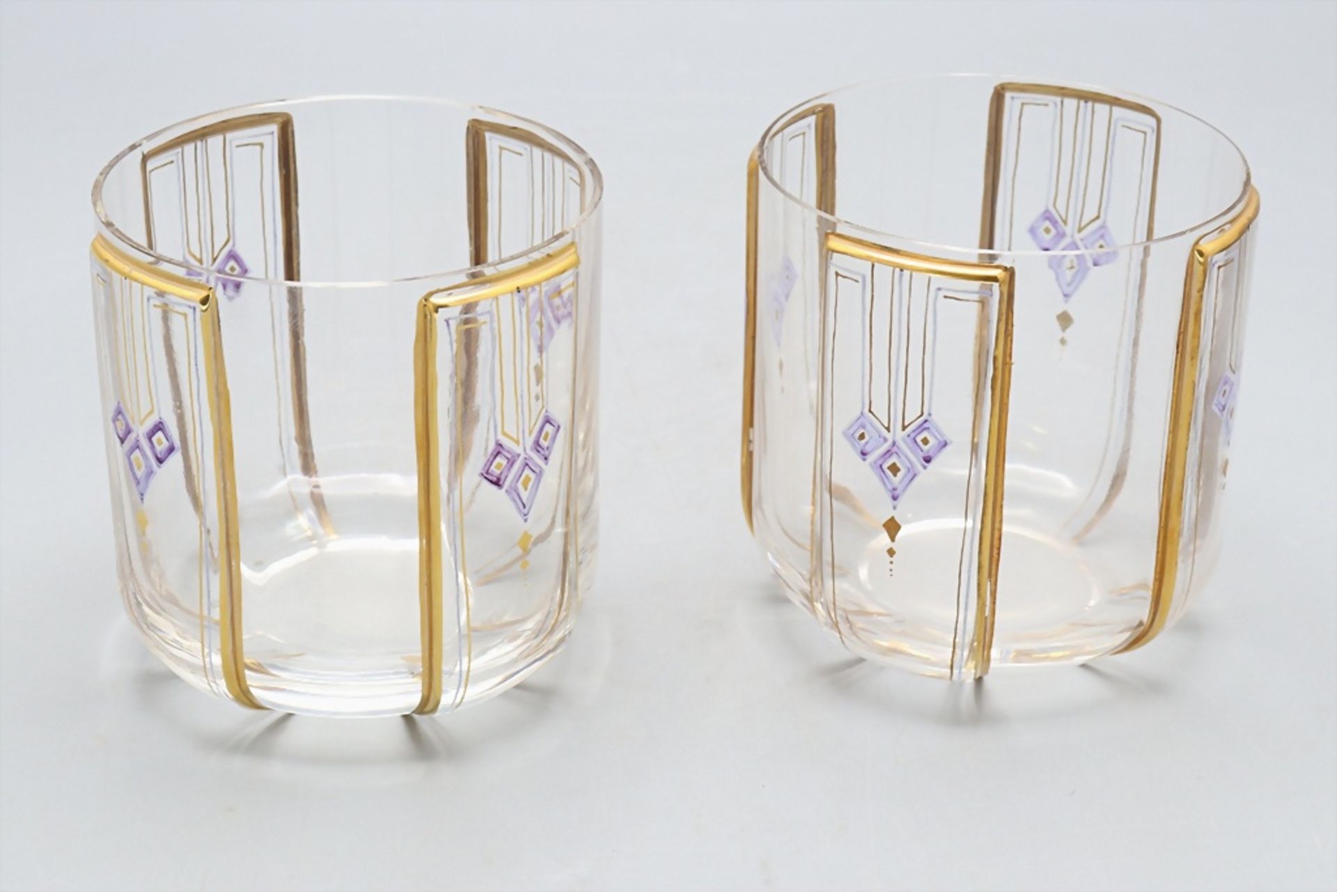 Zwei Art Déco Vasen / Two Art Deco glass vases, 20. Jh. - Bild 2 aus 6