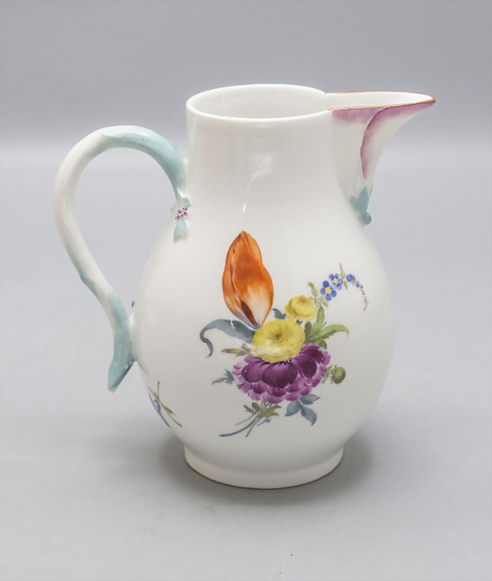 Milchkanne mit Blumenbouquets / A creamer with flower bouquets, Meissen, Punktzeit 1763-74 - Bild 3 aus 5