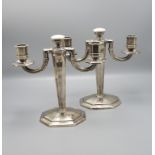 Paar Art Déco Silberleuchter / A pair of silver candlesticks, Frankreich, um 1925