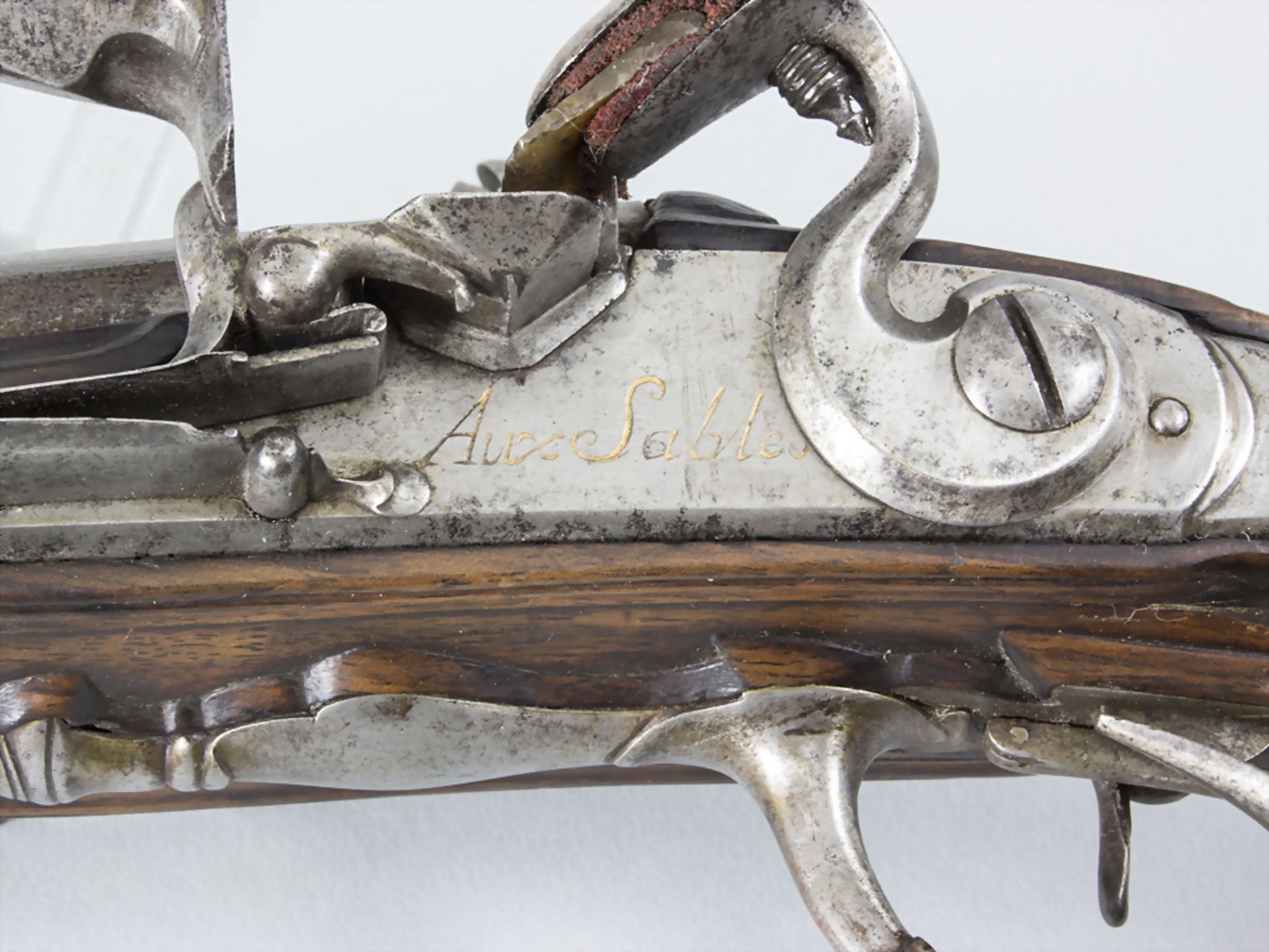 Steinschlossgewehr Vorderlader / A flintlock rifle, 'P. Bertrand aux Sables', Frankreich, 18. Jh. - Image 8 of 15