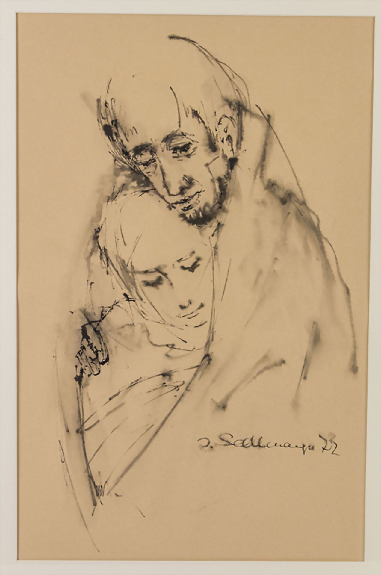 Ingeborg SEDLMAYR (*1921), 'Umarmung' / 'Hug'