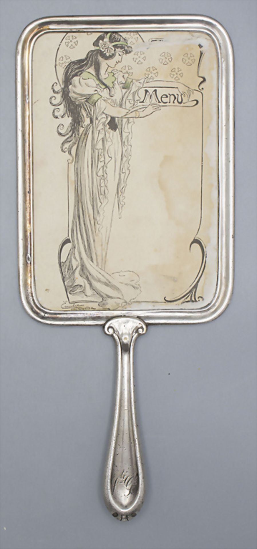 Jugendstil Menükartenhalter / An Art Nouveau menu card holder, Christofle & Cie./Cailar & ...