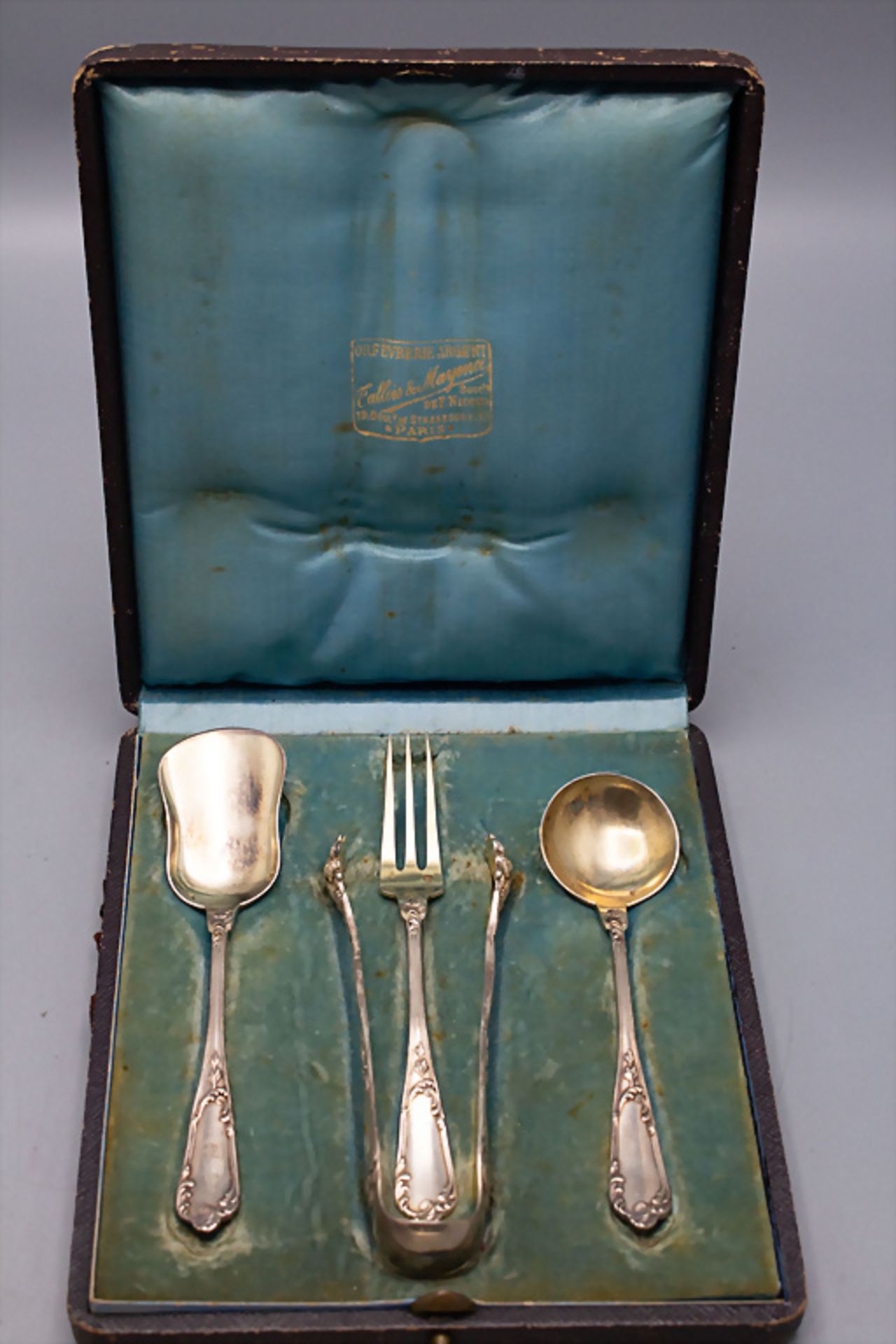 4 Teile Vorlegebesteck / A set of 4 pieces of serving cutlery, Tallois & Mayence, Paris, um 1900