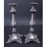 Paar Kerzenleuchter / A pair of silver candlesticks, Schweden, 1897