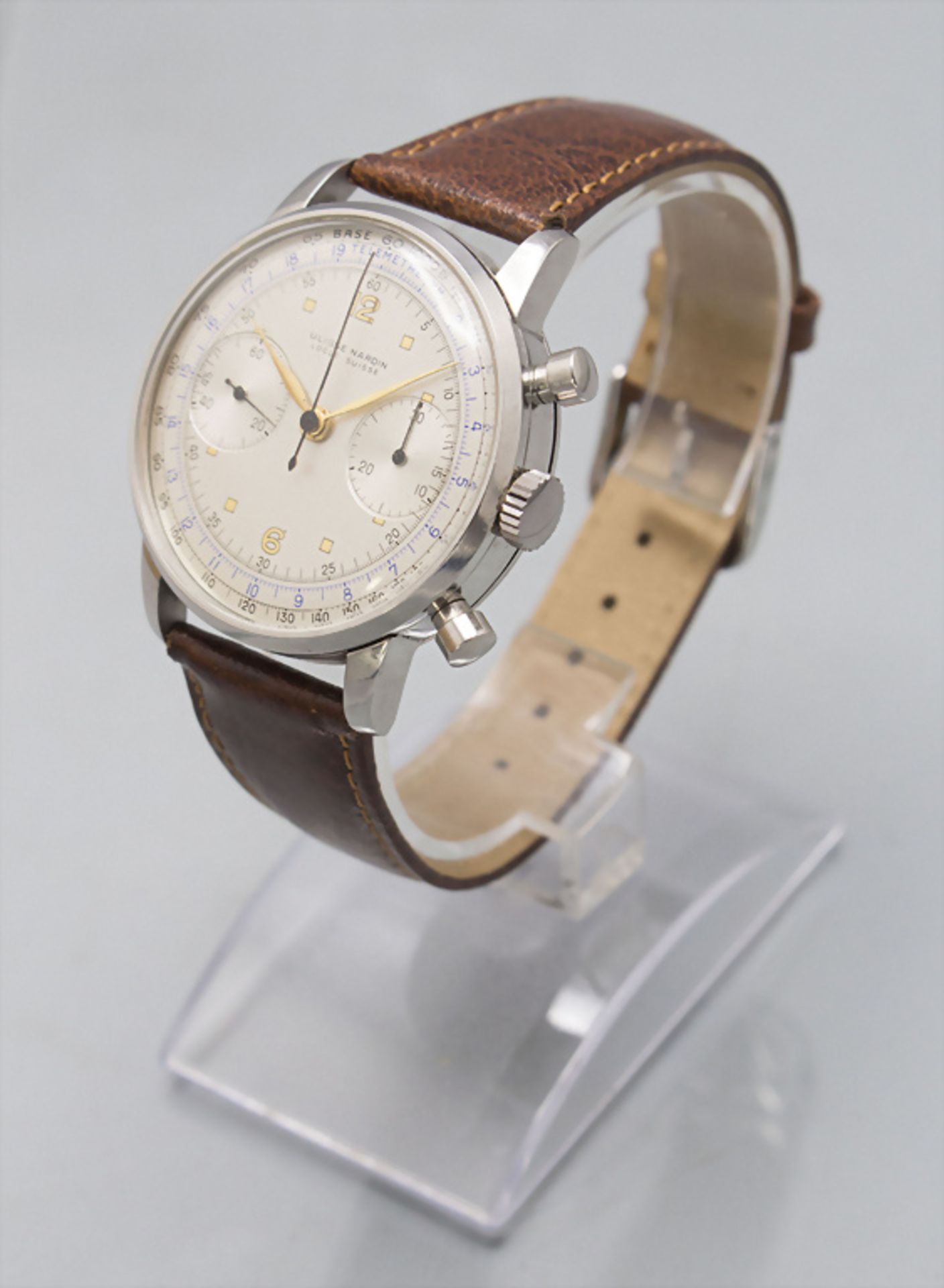 Chronograph, Ulysse Nardin, Le Locle, Schweiz / Swiss, um 1950 - Bild 2 aus 4