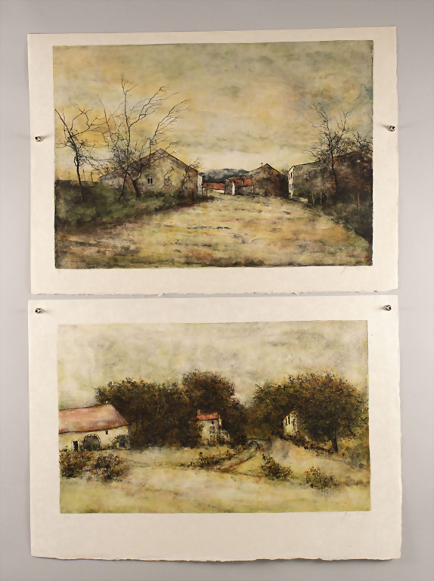 Bernard GANTNER (1928-2018), Zwei Farblithographien 'Herbst' / Two color lithographs 'Fall'