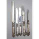 5 Teile Barock Besteck / 5 pieces of Baroque cutlery, Ende 18. oder Anfang 19. Jh.