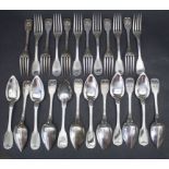 24-tlg. Silberbesteck / A 24-piece set of silver cutlery, Louis Nicolas Alban, Paris, 1834-1839