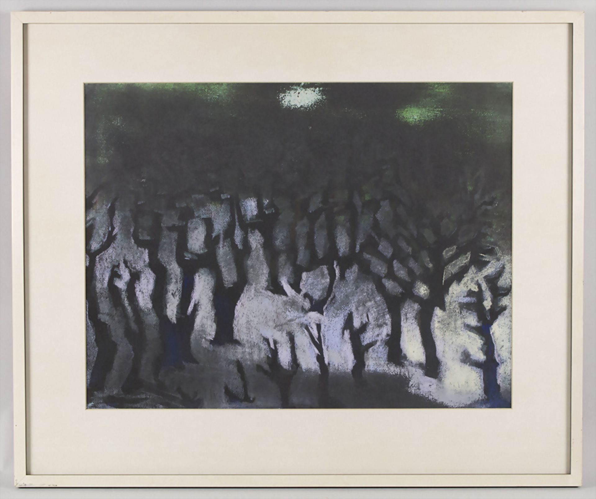 Unbekannter Künstler des 20. Jh., 'Baumgruppe bei Nacht' / 'A group of trees by night' - Image 2 of 3