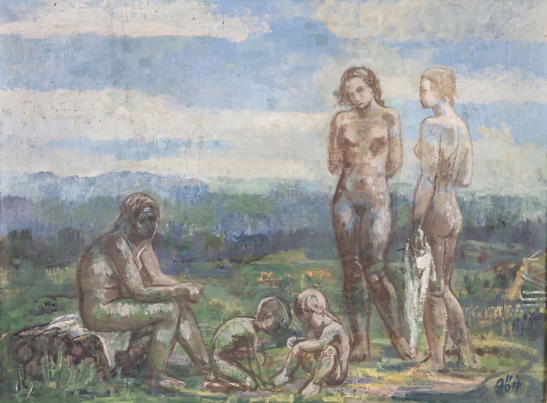 Hans GÖTT (1883 München-1974 ebenda), 'Frauen und Kinder' / 'Women and children', 1938