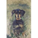 Alfred SCHMIDT (Dresden 1867-1956 Stuttgart), Dackel / A Dachshund, um 1900