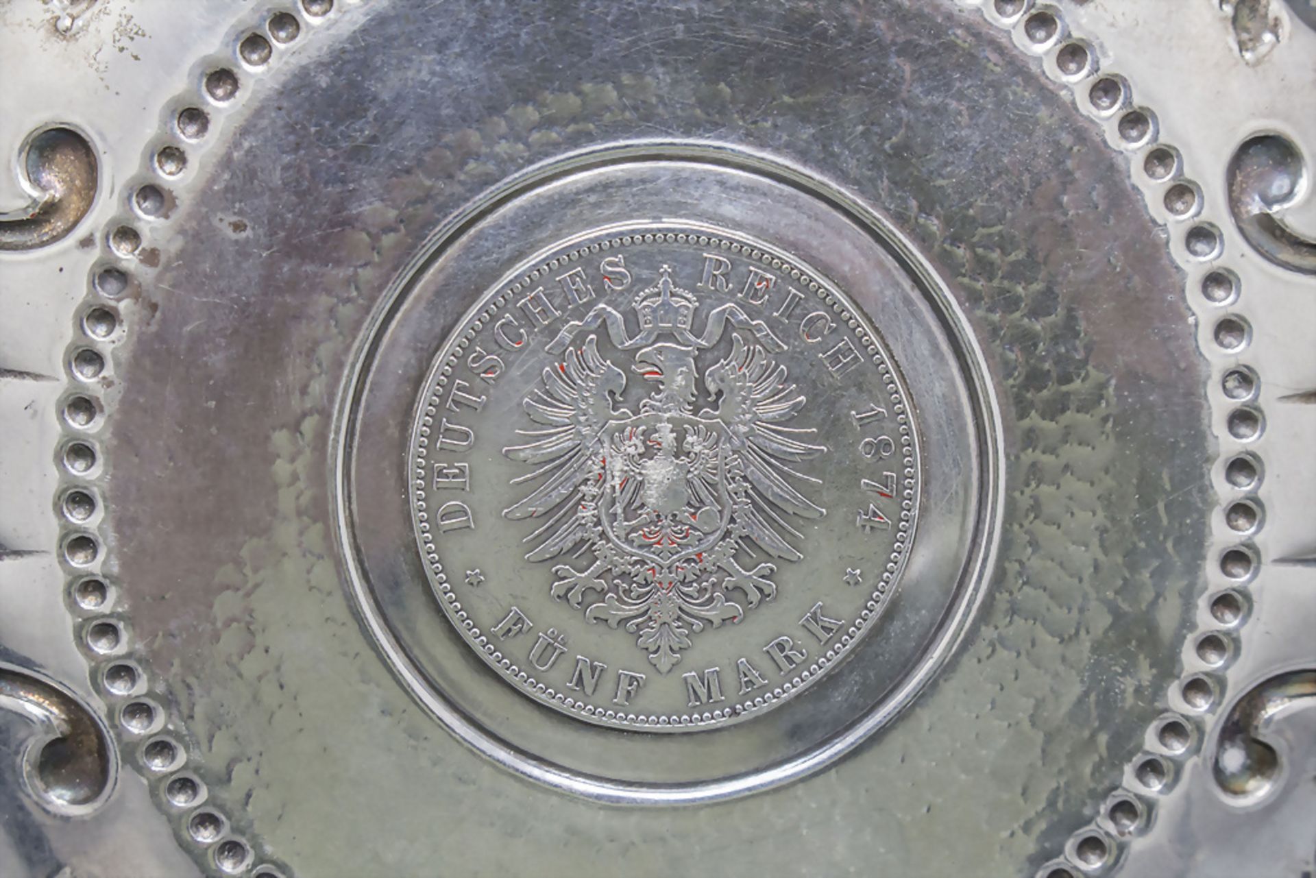 Münzschale / A coin tray, deutsch, Ende 19. / Anfang 20. Jh. - Bild 4 aus 4
