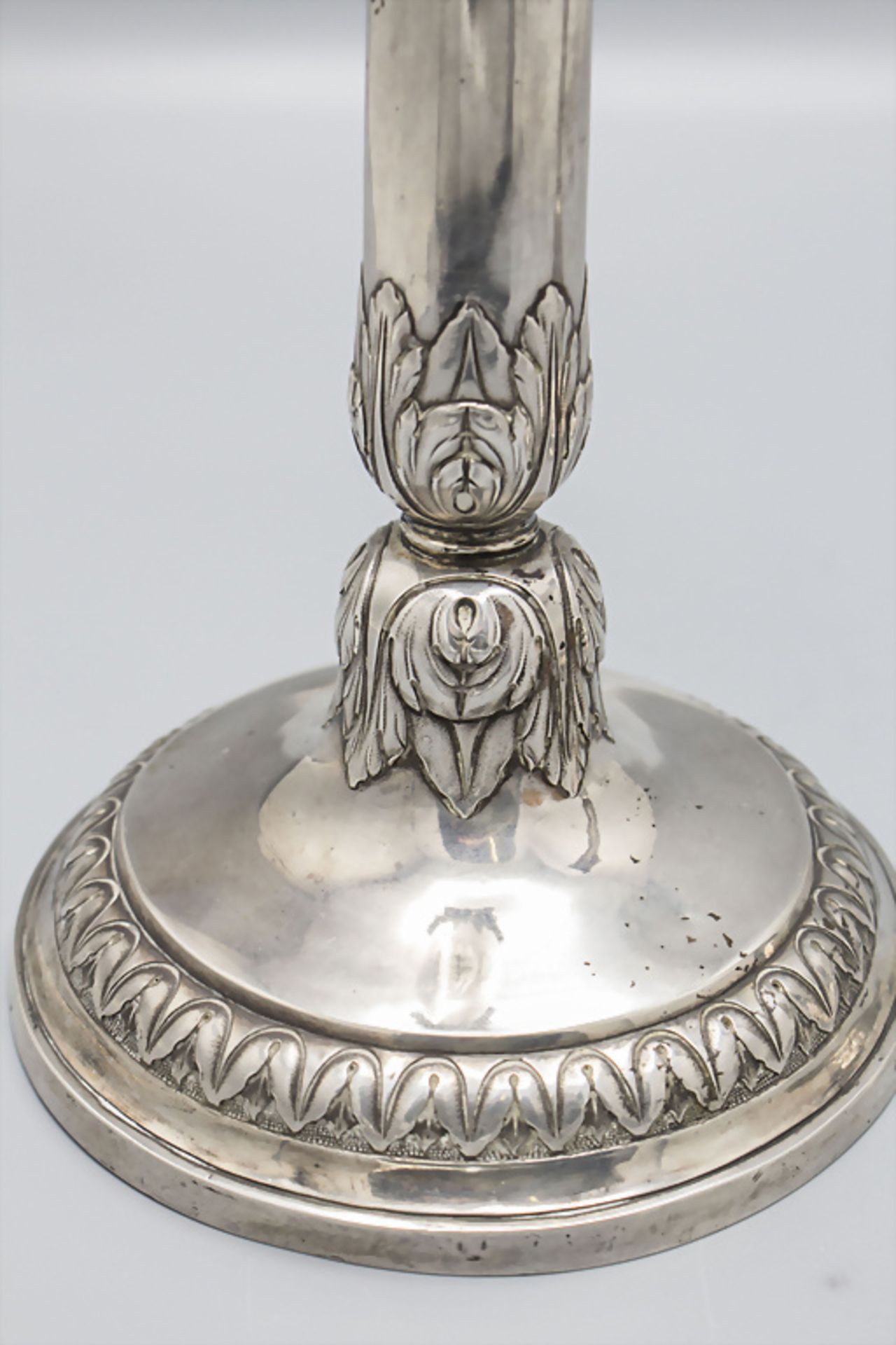 Paar Empire  Kerzenleuchter / A pair of silver candlesticks, Verdun (Mosel/Meuse), 1809-1819 - Bild 3 aus 6
