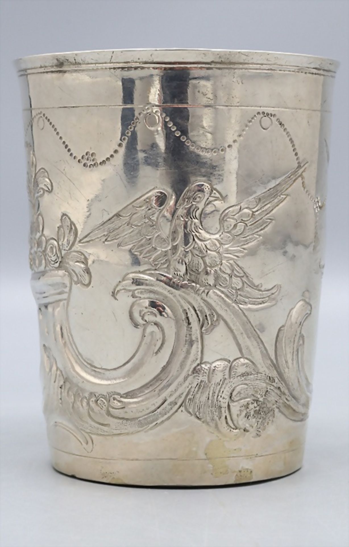 Rokoko Becher / A silver Rococo beaker, Moskau/Moscov, 1788 - Bild 5 aus 7