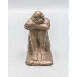 Bronze Skulptur 'Hockender Akt' / A bronze sculpture of crouching nude, wohl Fritz Nuss, Mitte ...