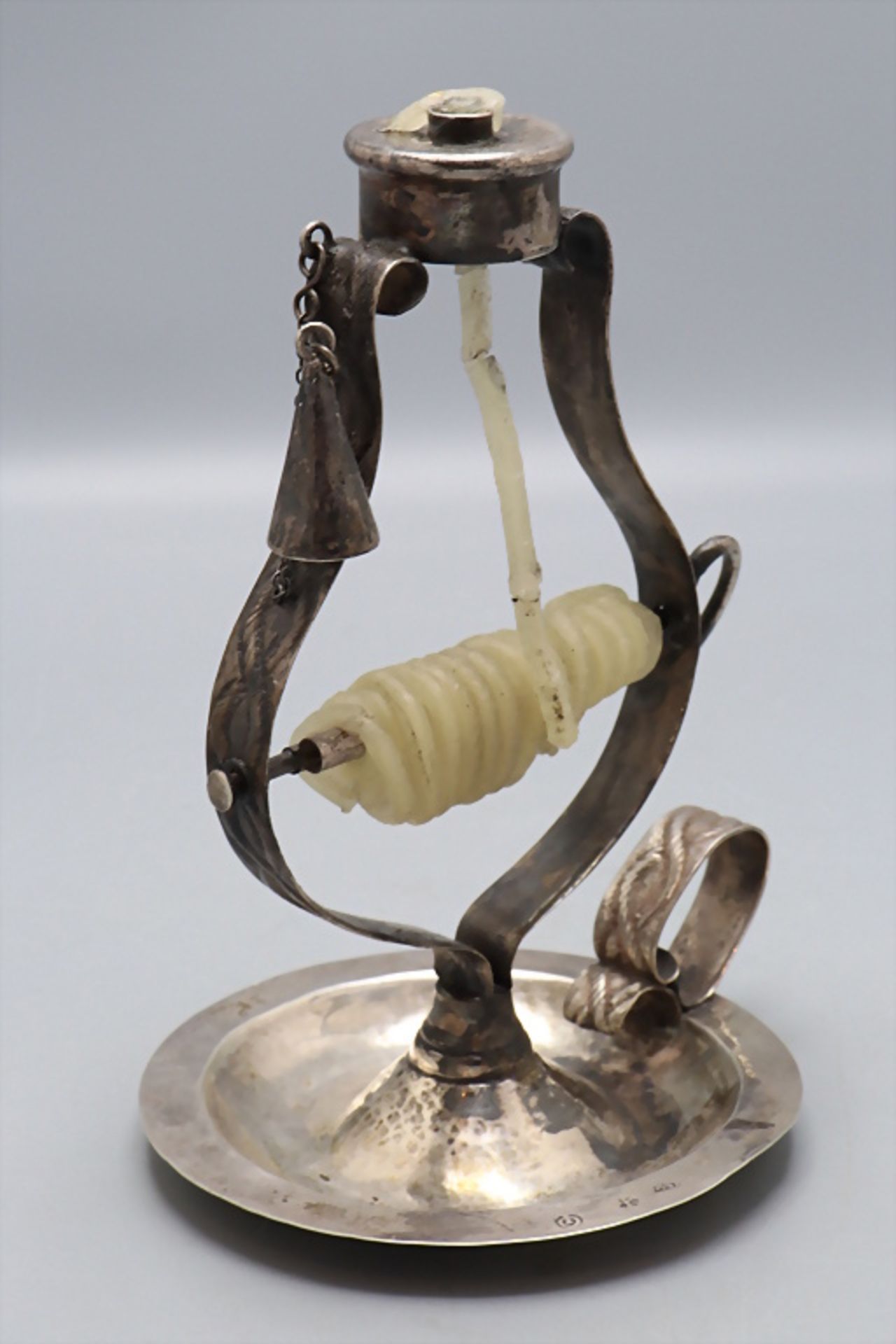 Wachsstockhalter Handleuchter / A silver wax stick holder, Toledo, Spanien, um 1740 - Image 2 of 6