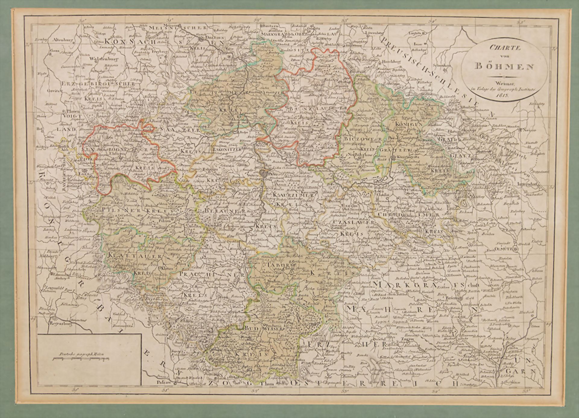 Landkarte von Böhmen / A map of Bohemia, Weimar, 1813