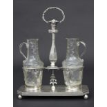 Empire-Huiliere / Menage / A silver oil and vinegar cruet set, Pierre-Jacques Meurice, Paris, ...