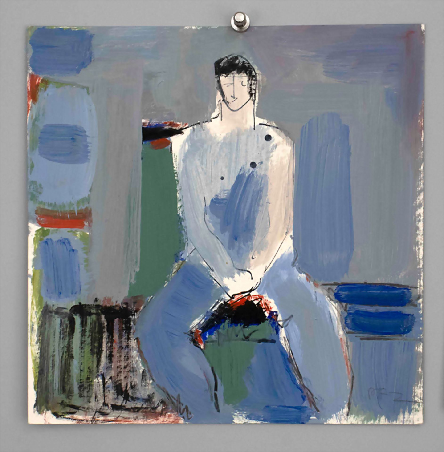 Zehava Paz, 'Abstraktion' und 'Sitzender Mann' / 'Abstraction' and 'A sitting man' - Bild 2 aus 6