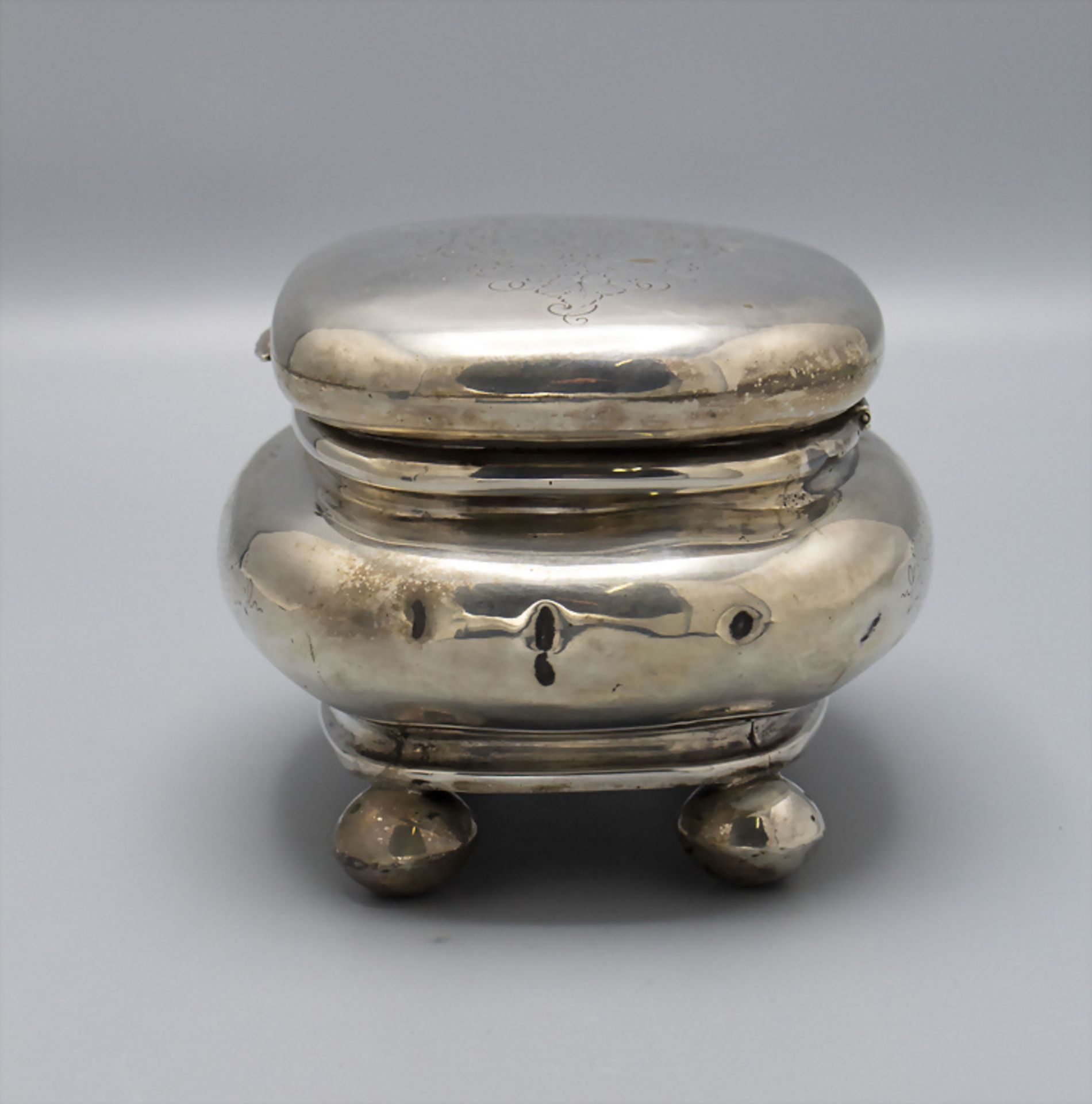 Barock Dose / A Baroque lidded silver box, Christoph Deimling, Karlsruhe, um 1850 - Image 3 of 7