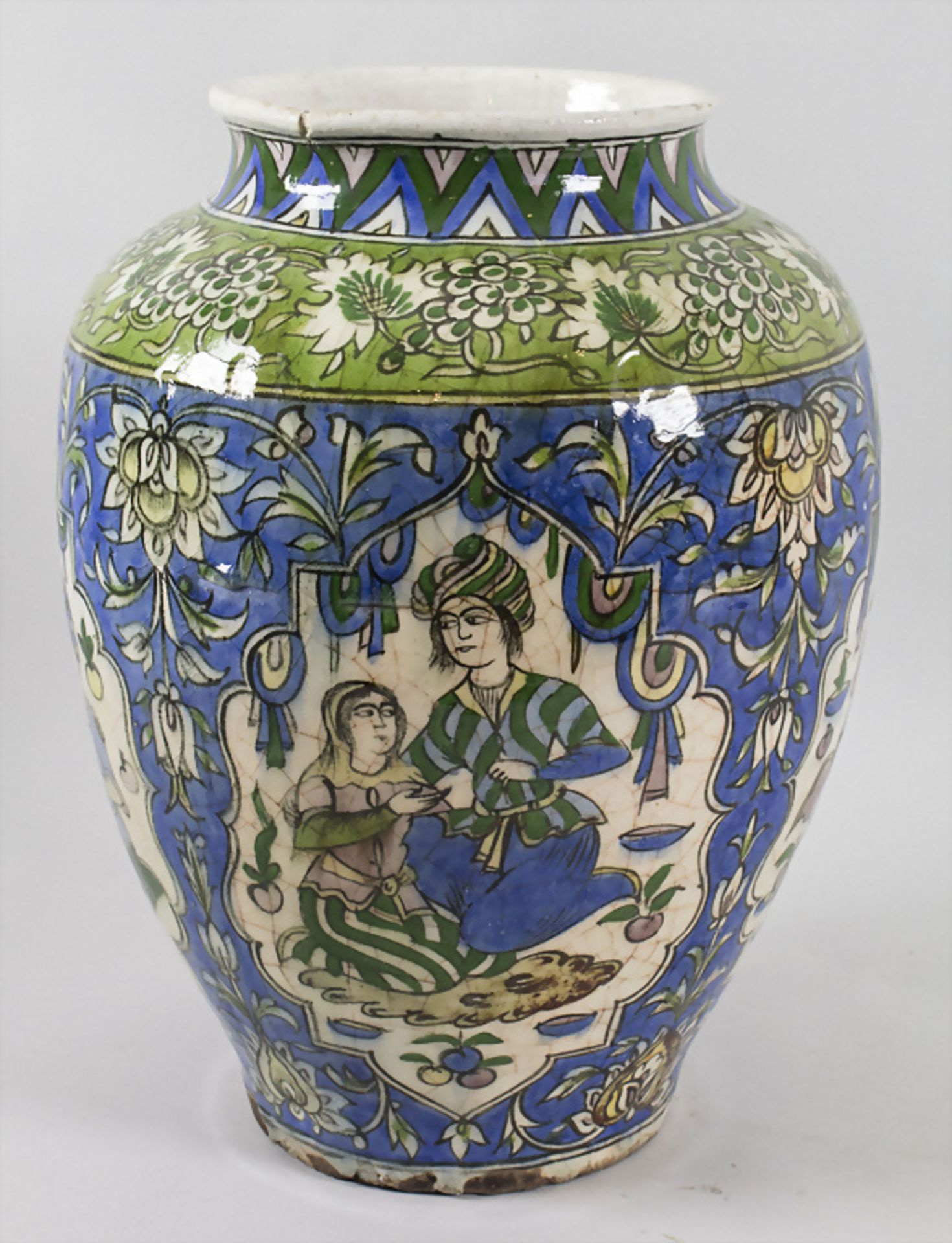 Große Qajar Vase / A large Qajar vase, Persien, 19. Jh. - Bild 4 aus 6