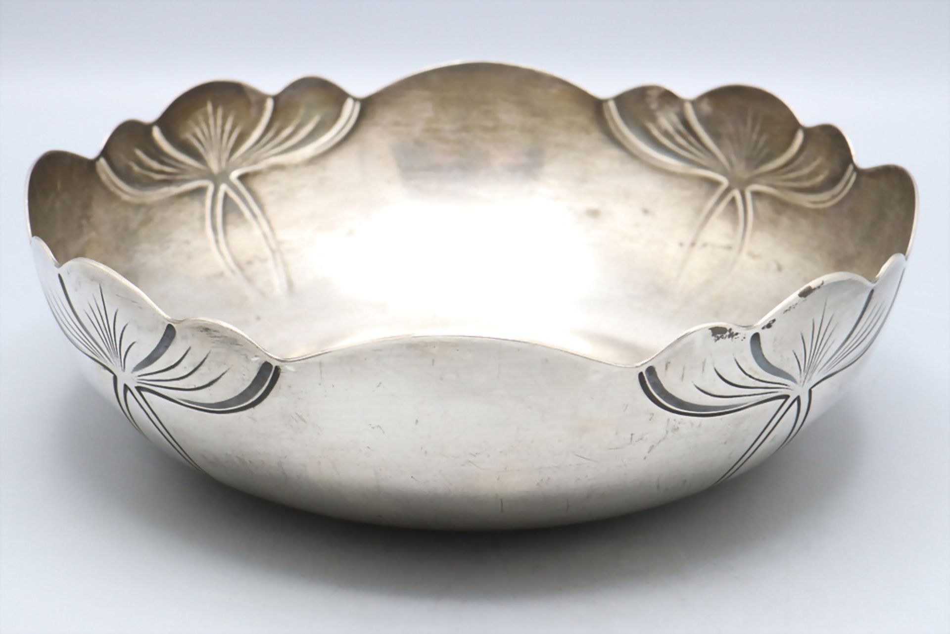 Jugendstil Obstschale / An Art Nouveau silver fruit bowl, Frankreich, um 1900 - Bild 2 aus 7