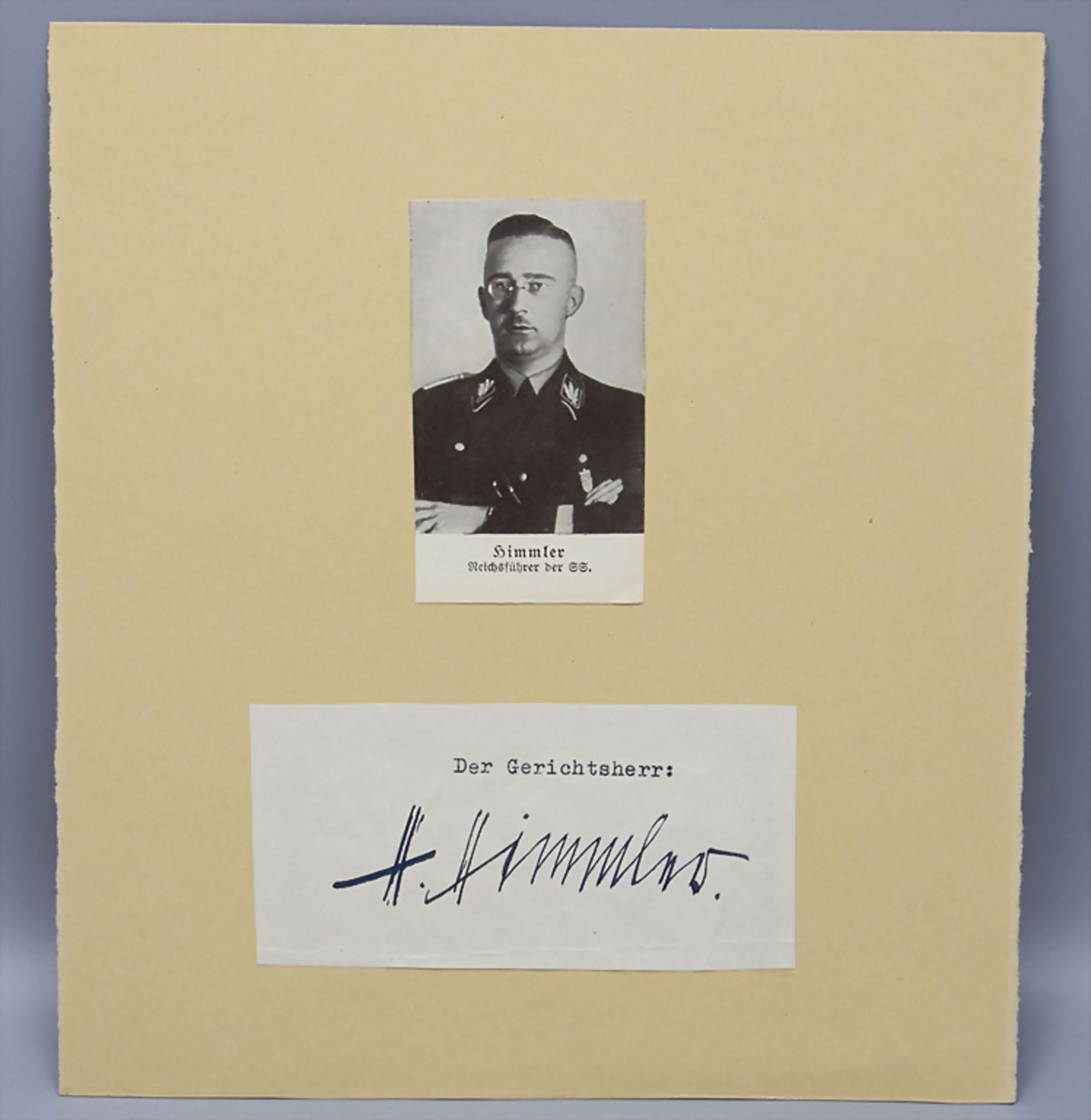 Autograph Heinrich Himmler (1900-1945), Politiker und Reichsführer SS, Drittes Reich, um 1939