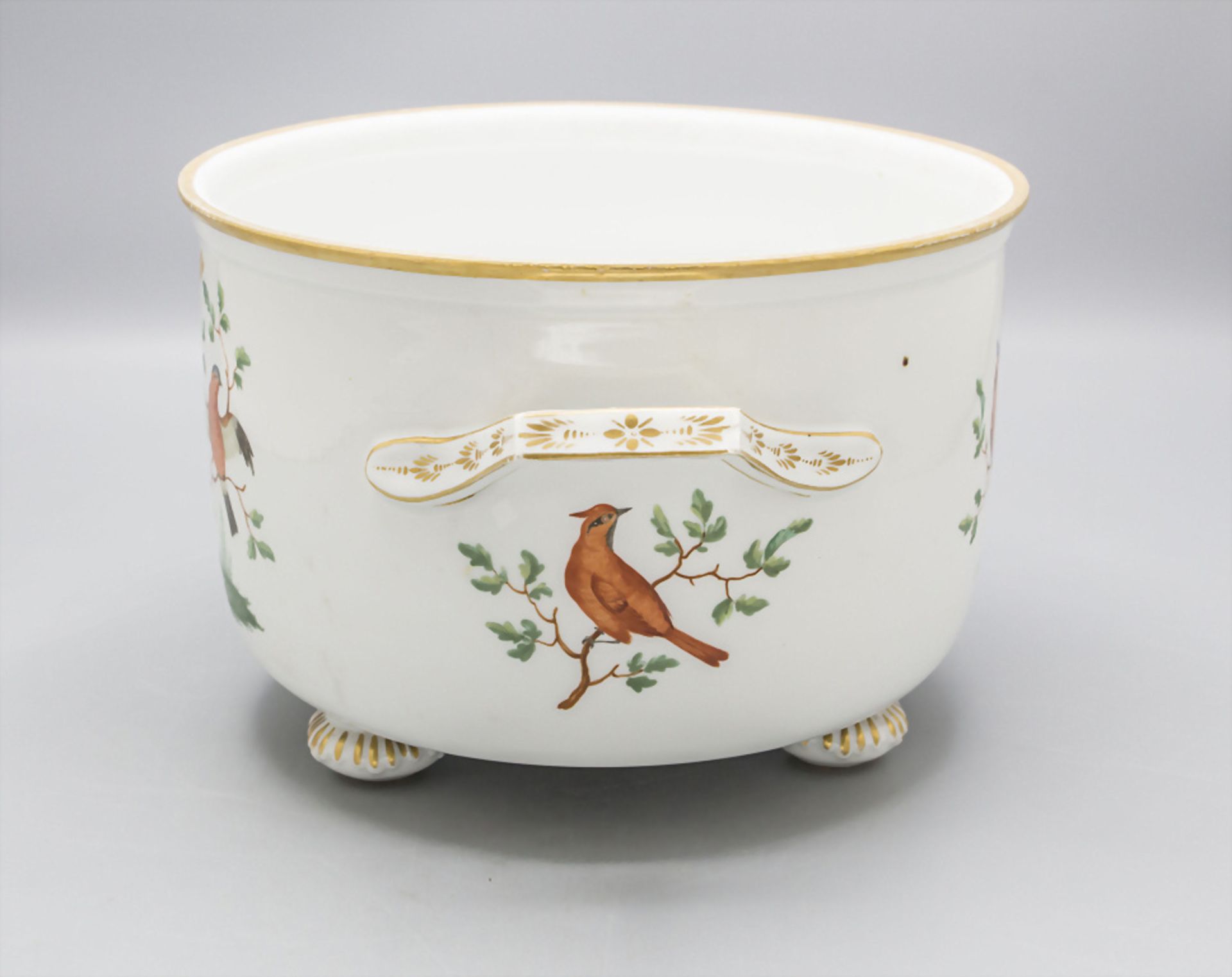 Cachepot mit Vöglen / A cachepot with birds, Meissen, 1. Hälfte 19. Jh. - Bild 2 aus 5