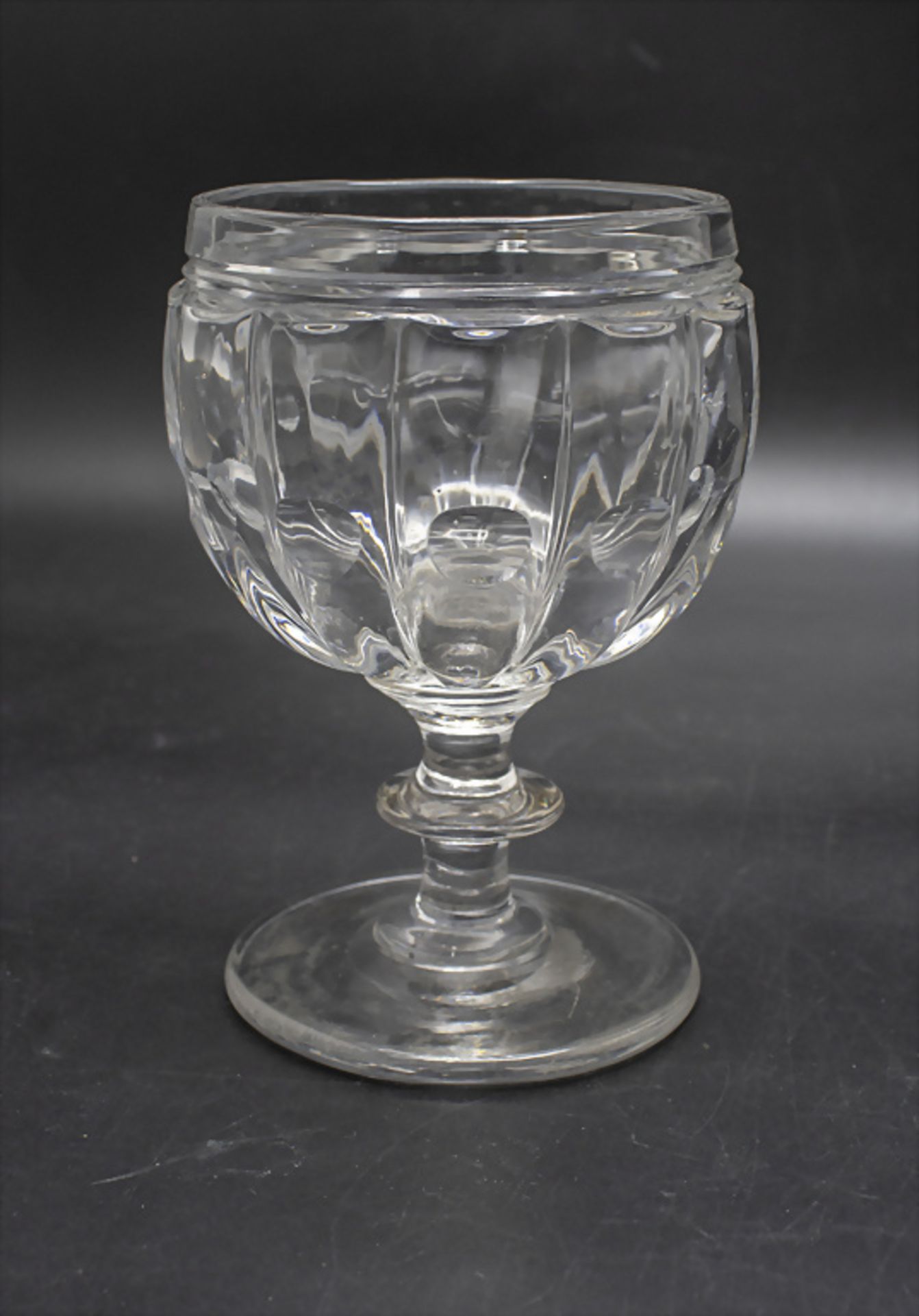 Paar große Weingläser / A pair of large wine glasses, Frankreich, 19. Jh. - Bild 2 aus 4