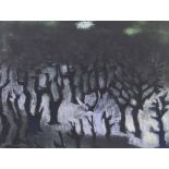 Unbekannter Künstler des 20. Jh., 'Baumgruppe bei Nacht' / 'A group of trees by night'