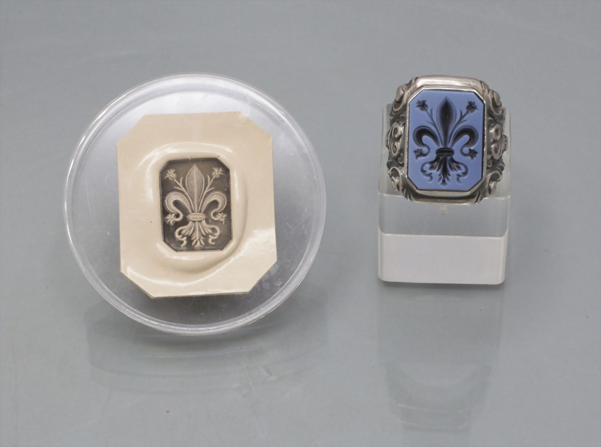 Siegelring / A silver seal ring, 20. Jh. - Image 4 of 4