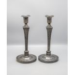 Paar Empire Kerzenleuchter / A pair of silver Empire candlesticks, Denis Garreau, Paris, 1819