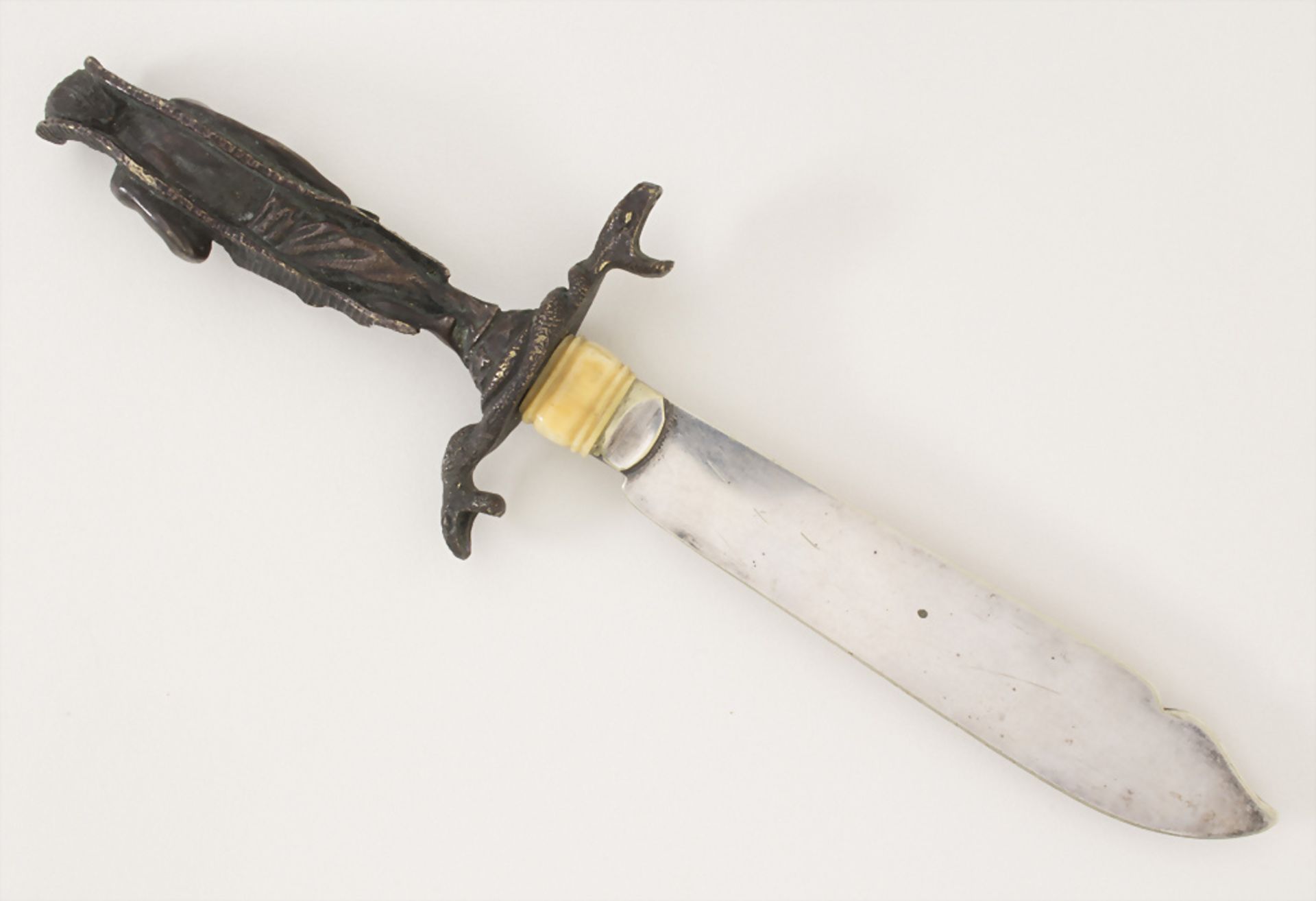 Bronze Brieföffner mit Krieger / A bronze letter opener with a warrior, um 1880 - Image 2 of 4