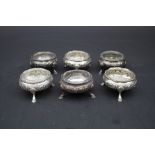 6 Salieren / Gewürzschälchen / A set of 6 salt cellars, Frankreich, Mitte 19. Jh.