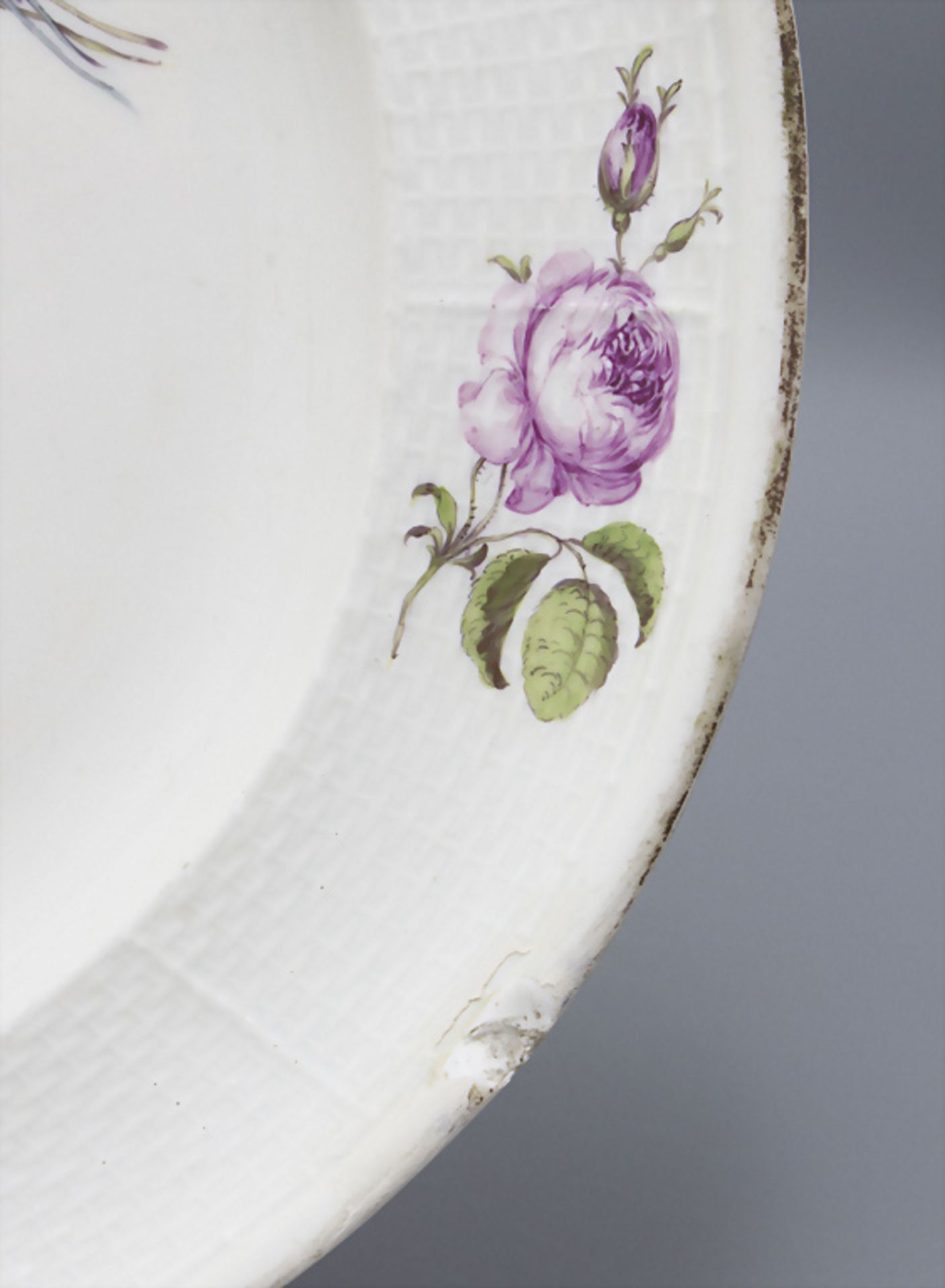 Große Servierplatte / A large serving plate, Meissen, um 1750 - Image 3 of 5