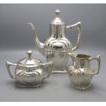 Jugendstil Teeservice / An Art Nouveau silver tea set, Wien, um 1900