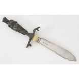 Bronze Brieföffner mit Krieger / A bronze letter opener with a warrior, um 1880