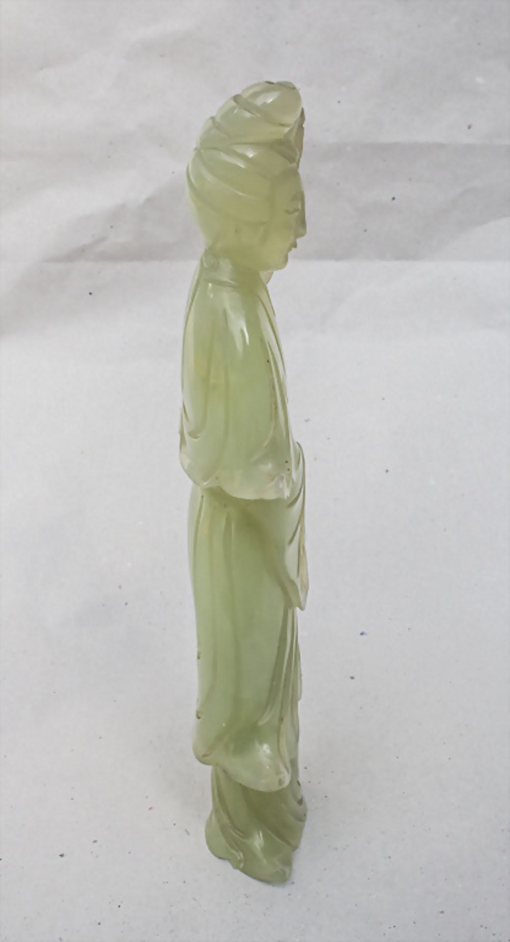 Jadeskulptur / A jade sculpture, Guanyin, China, um 1900 - Image 4 of 10