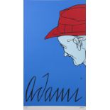 Valerio ADAMI (*1935), 'Mann mit rotem Hut' / 'A man in a red hat'