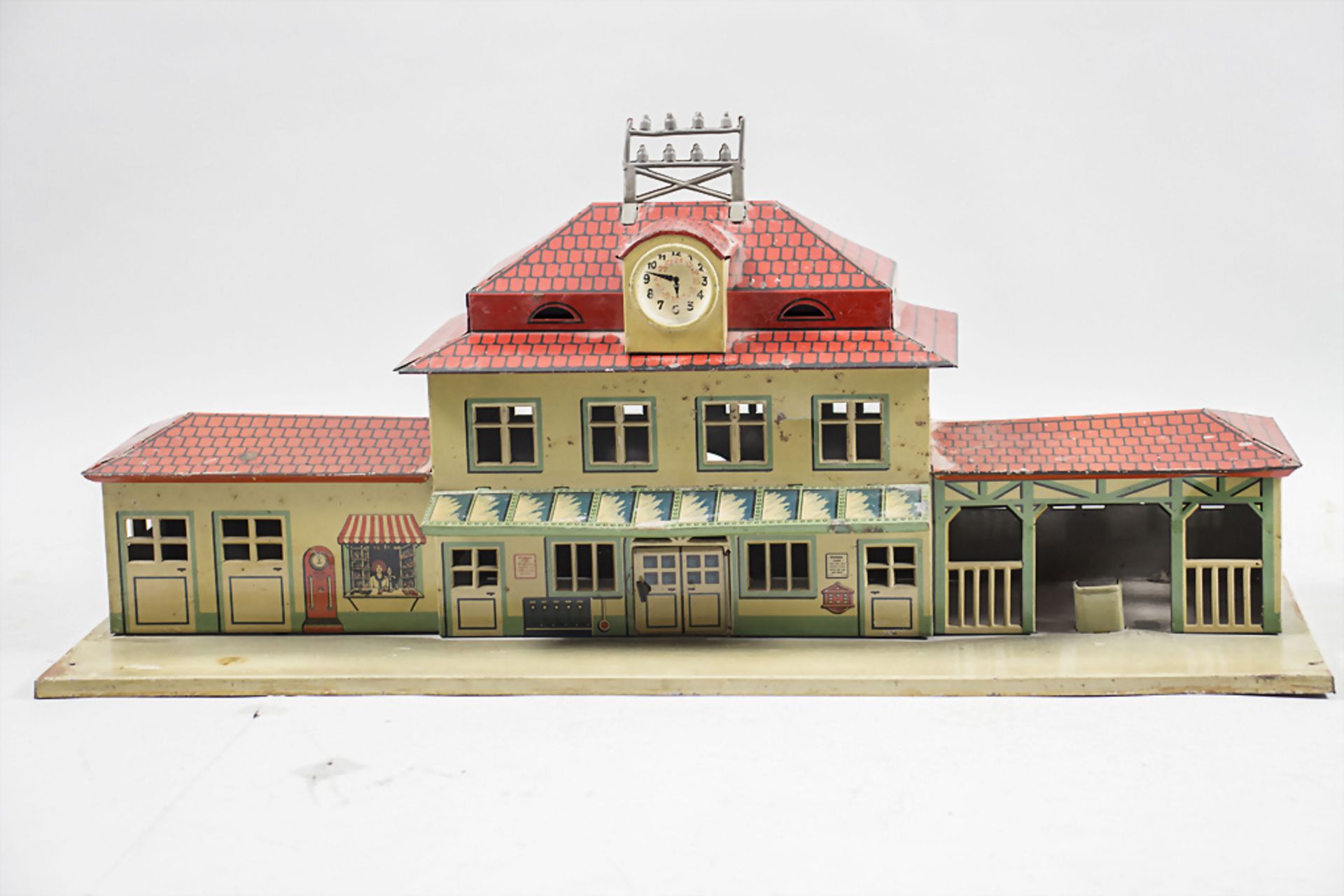 Modell-Eisenbahn 'Bahnhofsgebäude', 20. Jh.