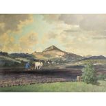Adalbert SUTOR (1895-1970), 'Ackerlandschaft mit Hohenstaufen' / 'Agricultural landscape with ...
