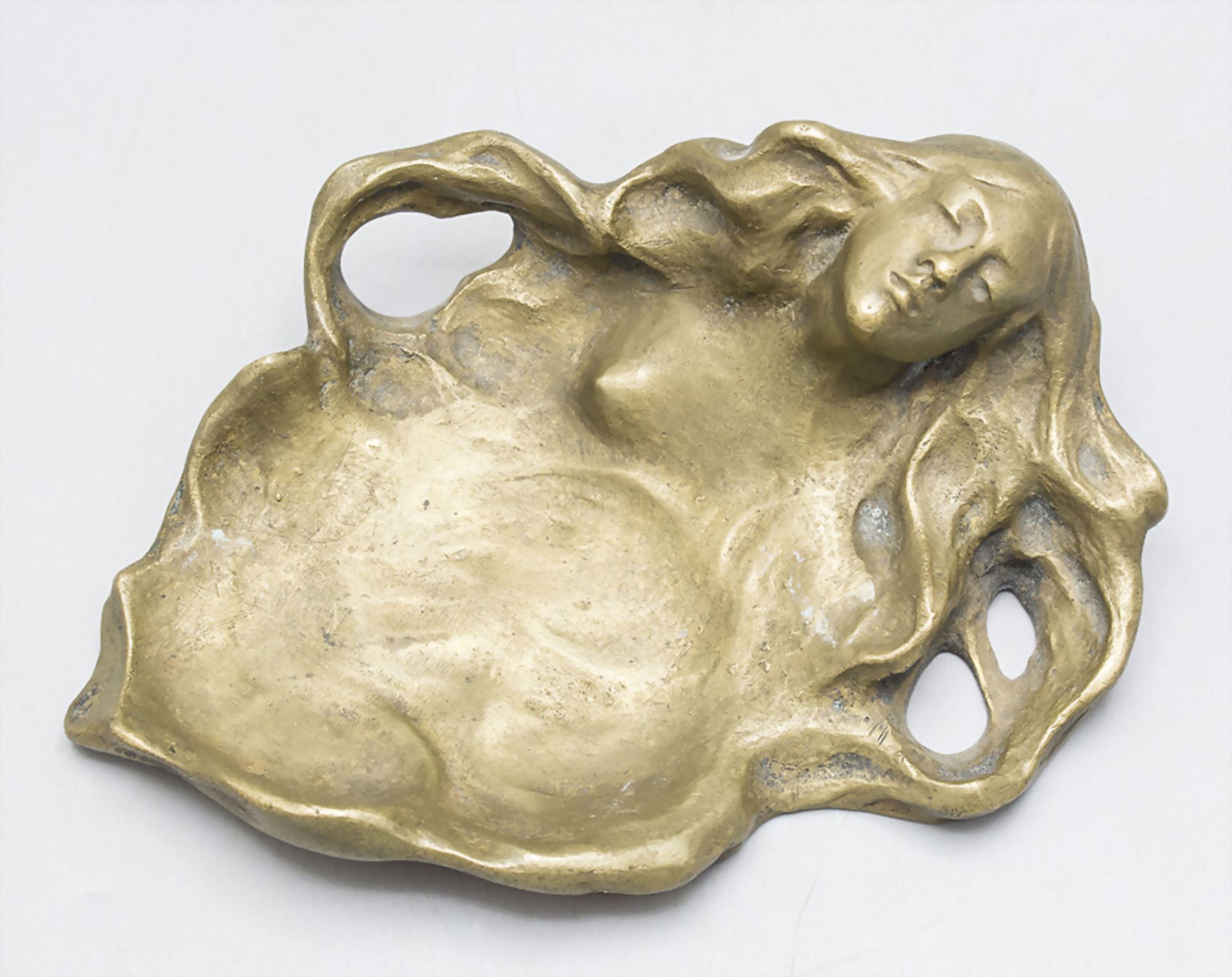 Erotische Jugendstil Bronzeschale / An erotic Art Nouveau vide poche, Frankreich, um 1900