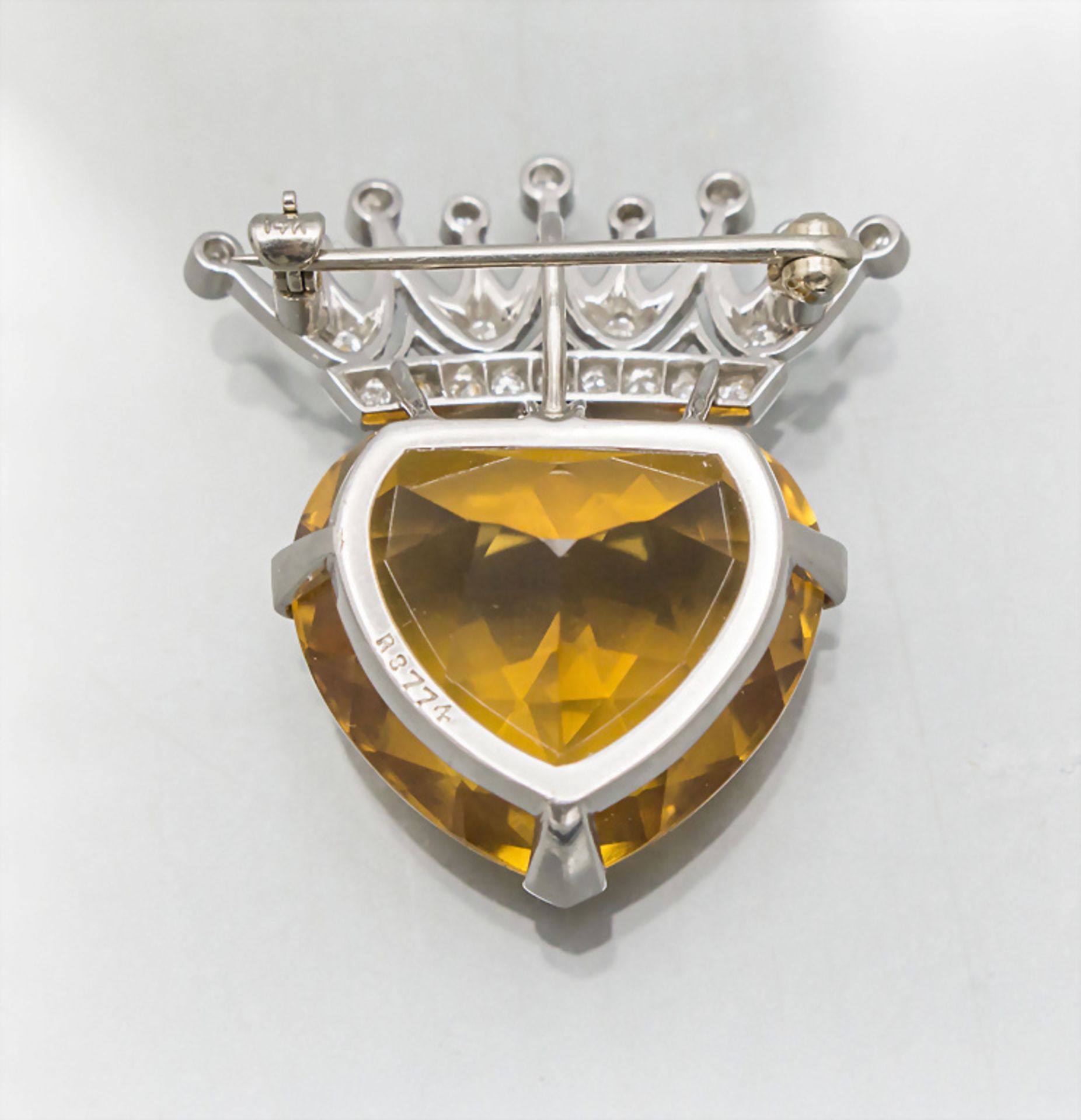 Anhänger und/oder Brosche / A 14 ct gold pendant and/or brooch, 20. Jh. - Image 3 of 3