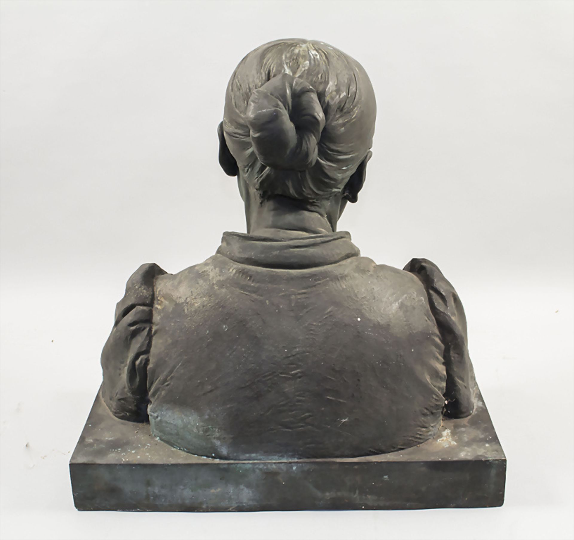 Johannes KNUBEL (1877 Münster-1949 Düsseldorf), Bronze 'Büste einer alten Frau' / A bronze ... - Bild 4 aus 8