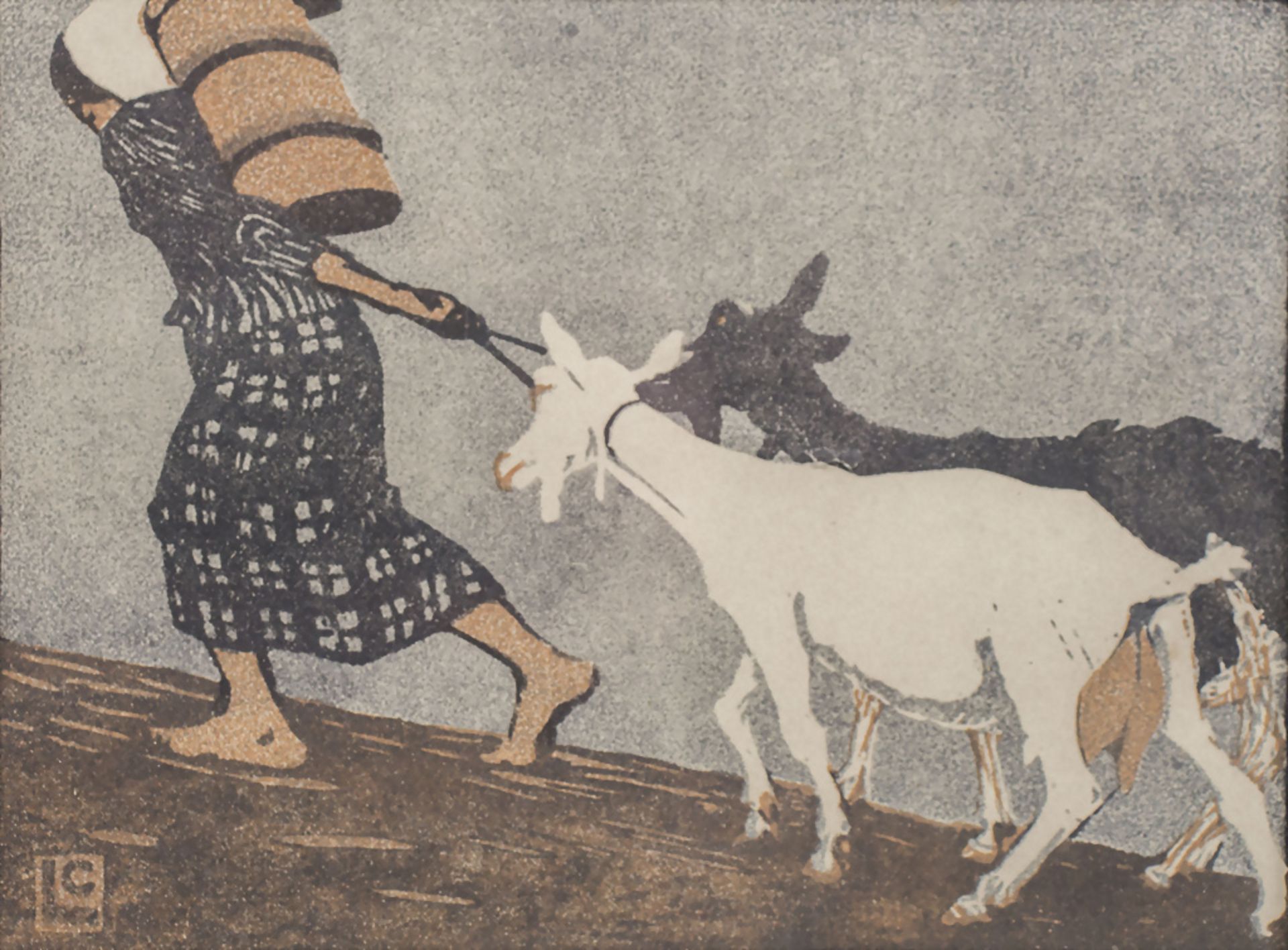 Karl August LINER (1871-1946), 'Ziegenhirtin' / 'The Goatherd'