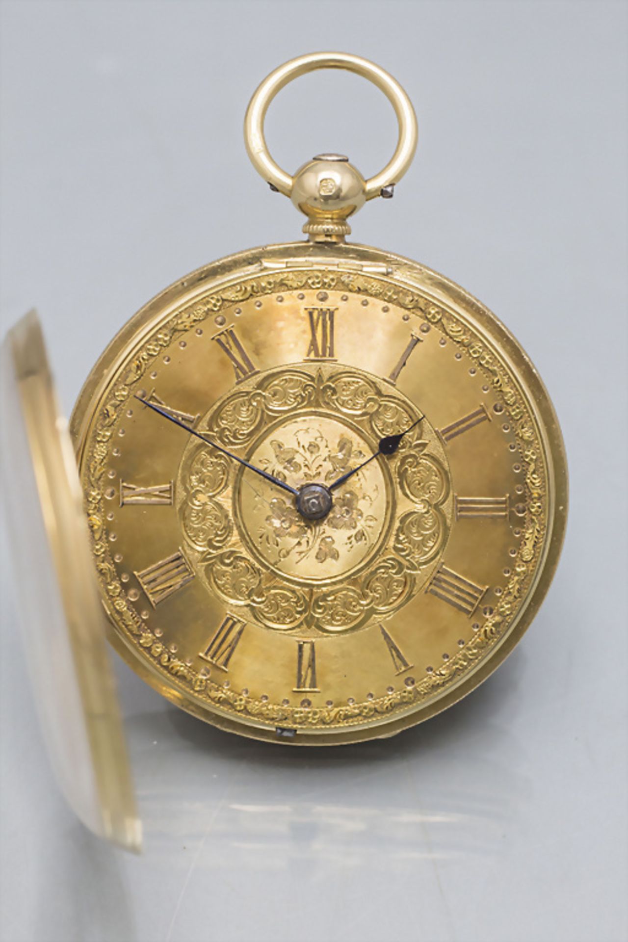 Offene Taschenuhr / An 18 ct gold open face pocket watch, England, um 1900 - Image 2 of 8