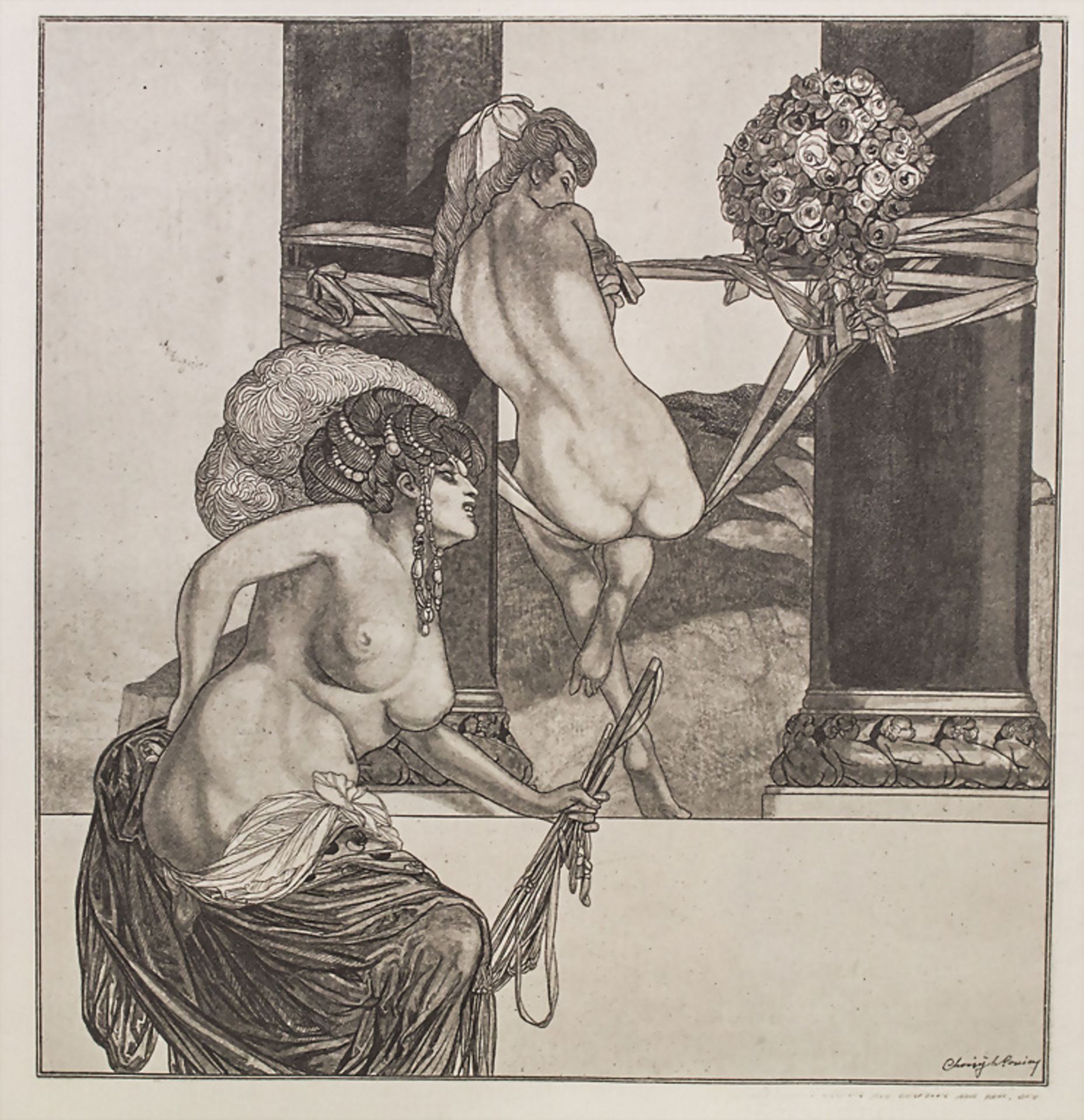 Franz VON BAYROS (1866-1924), Konvolut 6 erotische Grafiken / A collection of six erotic ... - Image 8 of 9