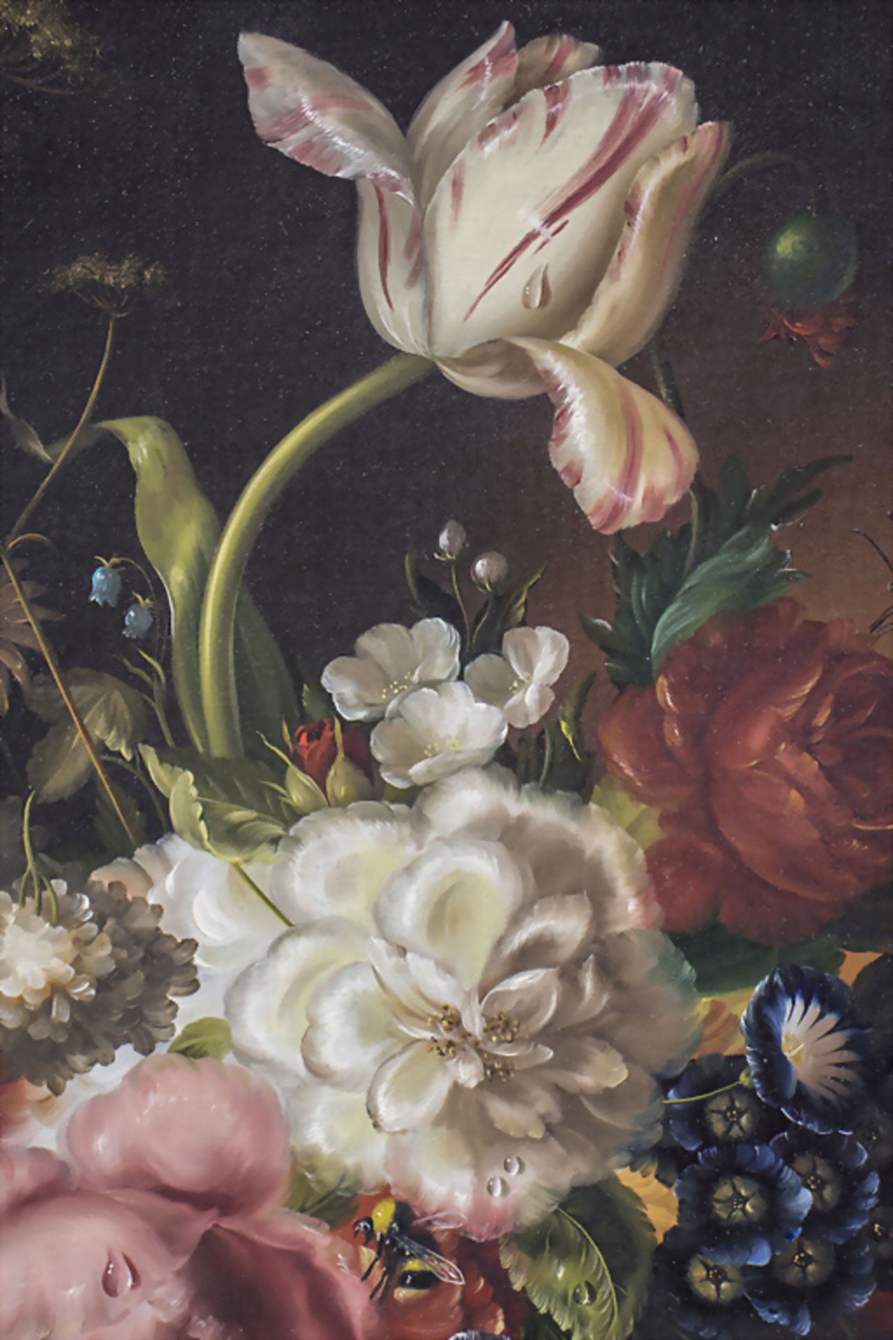 Hildegard SCHWAMMBERGER (*1950), 'Altmeisterliches Blumenbouquet' / An old master-style flower ... - Image 4 of 5