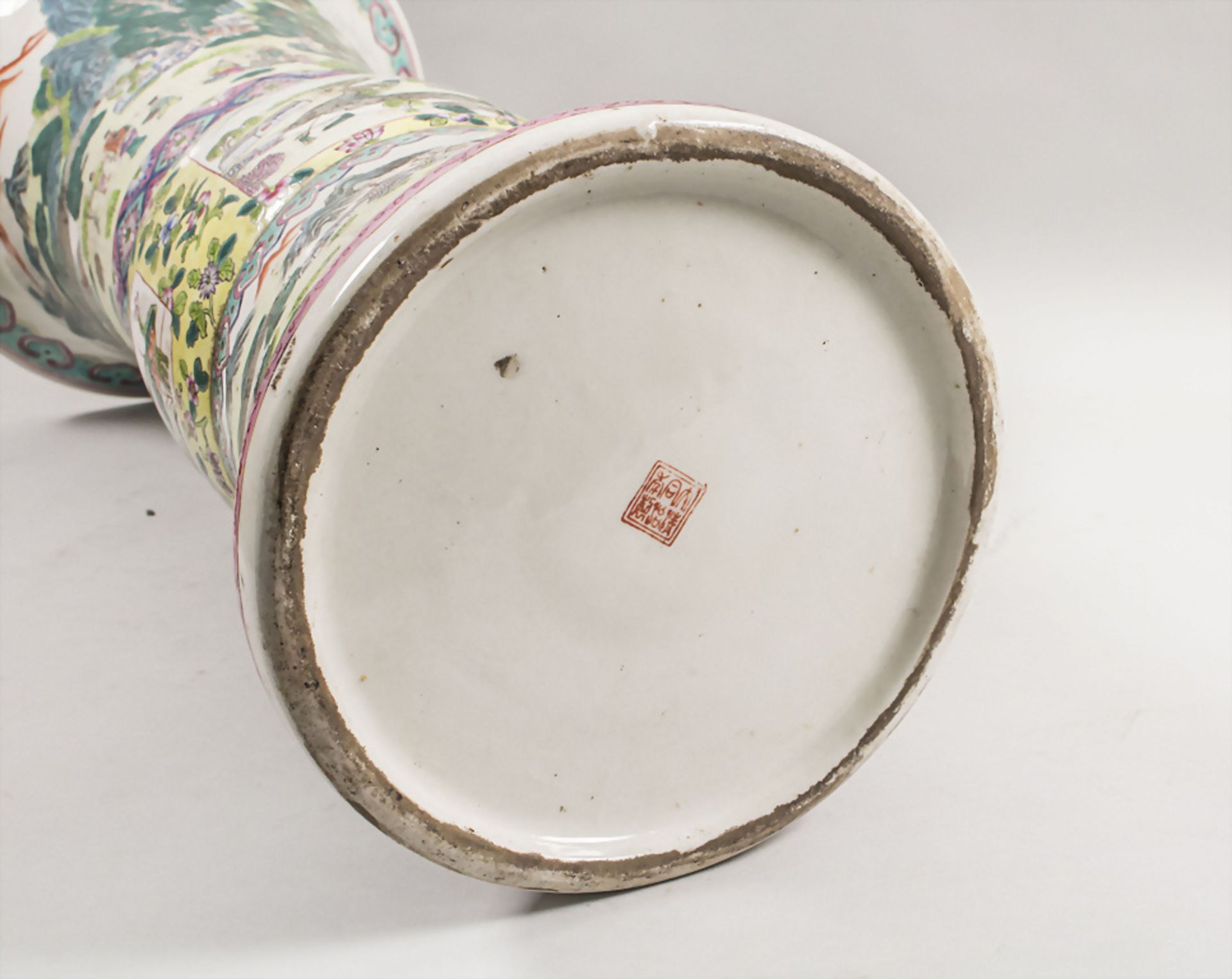 Große Gu Bodenvase / A large Gu vase, wohl Qing-Periode, China - Bild 9 aus 10