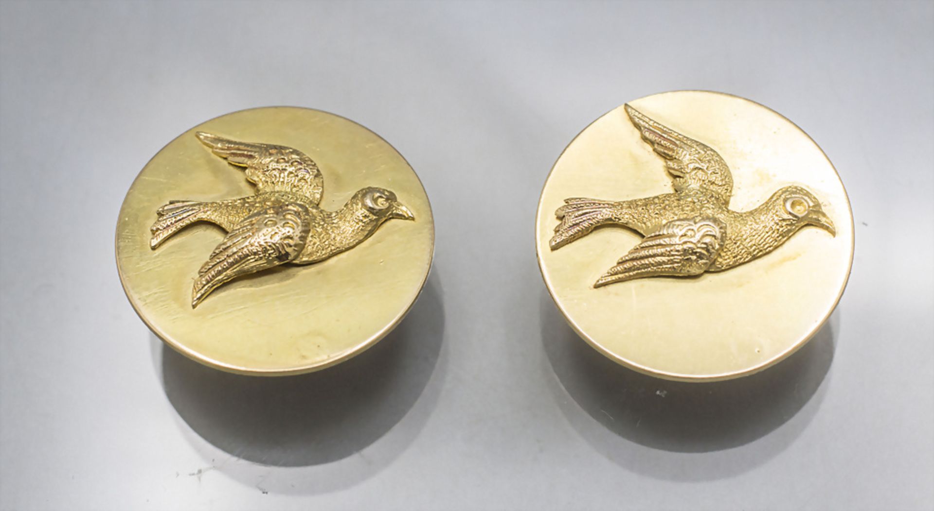 Paar Manschettenknöpfe / A pair of 18 ct gold cufflinks - Image 2 of 3